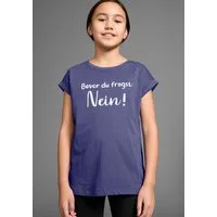 KIDSWORLD T-Shirt Bevor Du fragst: NEIN! Kurzarm, mit Print, Rundhalsausschnitt
