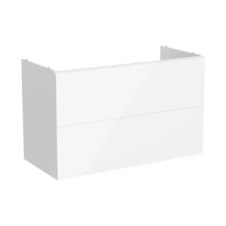 VitrA New Metropole Pure Waschtischunterschrank mit 2 Vollauszügen 98 x 45 x Weiß Hochglanz,67422 67422