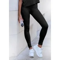 Copenhagen Studios Funktionsleggings mit Mesh-Einsatz und Handytasche am Bein