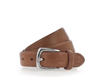 B.BELT - Charlisa Silver - 30 mm Gürtel mittelbraun - Gr. - 100