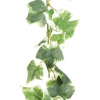 Kunstgirlande Künstlicher Efeu Engl. MINI-EFEUGIRLANDE ca 180cm. GRÜN-WEISS, Gasper, Höhe 180.00 cm