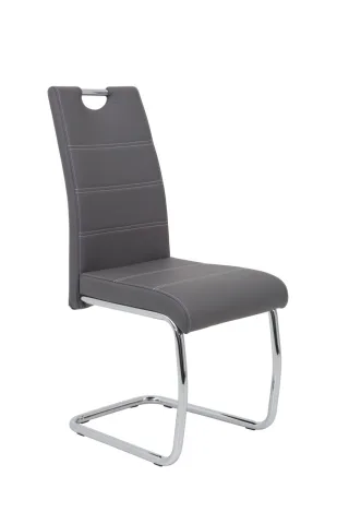 Esszimmerstühle Stuhl Freischwinger 2er Set ELENI Grau