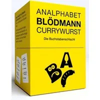 Kampfhummel Spiele Spiel Kampf gegen das Spießertum - Analphabet Blödmann Currywurst, Lustiges Kartenspiel, 3-8 Spieler, Schwarzer Humor