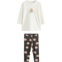 Next Top & Hose Oberteil und Leggings im Set mit Grafik-Print (2-tlg)