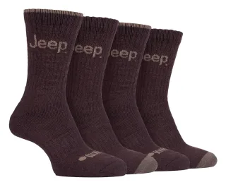 JEEP - 4 Paar Herren Anti Blister dick gepolstert Luxus Boot Socken