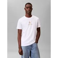 Calvin Klein Jeans T-Shirt Rundhalsausschnitt, Regular Fit, 2-farbiger Logoschriftzug