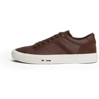 Tommy Hilfiger TH HI VULC LTH STREET Sneaker, Freizeitschuh, Halbschuh, Schnürer mit weich gepolstertem Schaftrand