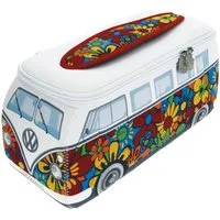 VW Collection by BRISA Kulturbeutel Volkswagen Neopren Schminktasche, Reisebeutel, Kosmetiktasche im T1 Bulli Bus Design