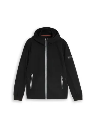 Tom Tailor - Softshell Jacke mit Kapuze black - Gr. - L