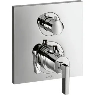 hansgrohe Axor Citterio Fertigmontageset 39720000 Unterputz-Thermostat, mit Ab- und Umstellventil, Hebelgriff, chrom