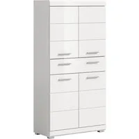 welltime Midischrank SIENA, Breite 74cm, 4 Türen, 1 Schubkasten, 4 Fächer, MDF-Front (TOPSELLER) in verschiedenen Farben erhältlich, Badmöbel, Badschrank, Schrank, Bad