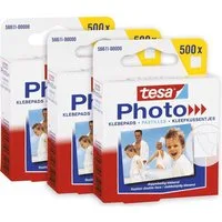 tesa Klebeband Photo Klebepads (Spar-Set, 3-St) transparent - 500er Pack