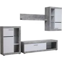 Home affaire Wohnzimmer-Set Rosso Wohnwand, Mediawand, Anbauwand, für TV bis 60', Breite 267 cm, (Komplett-Set, 4-St., 4-st), Set besteht aus Highboard, TV-board, Wandregal und Hängeschrank