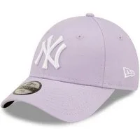 New Era Baseball Cap New York Yankees MLB League Essential Purple White 9Forty Adjustable K (1-St)