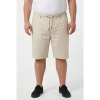 Men Plus Bermudas Leinenmix-Bermuda Relaxed Fit Elastikbund bis 8 XL