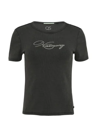 qs - T-Shirt schwarz - Gr. - XS