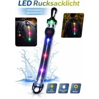 Illes-Laedchen LED Blinklicht LED Rucksacklicht USB wiederaufladbar Blinklicht für Rucksack, und Schulranzen wasserdicht IPX6, Sicherheitslicht mit 3 Leuchtmodi