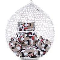 RAMROXX Hängestuhl Kissen für Hängesessel Korb inkl. Rückenteil 2-teiliges Set Modern