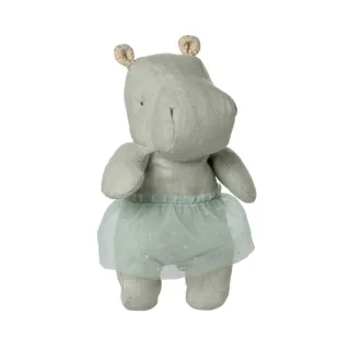 Maileg Safari Friends small HIPPO mit Rock minze