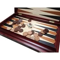 Holzprodukte Spielesammlung Edles Backgammon Tavla Brettspiel Würfelspiel groß Holz Neu SET Deluxe