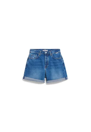 Armedangels - SHEAARI HIGH WAIST DENIM SHORT wavy blue - Gr. - 28