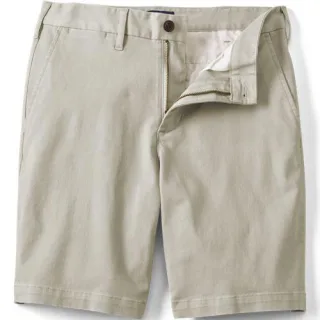 Chino-Shorts mit Stretch, Classic Fit, Herren,  Grau, Baumwoll-Mischung, by Lands' End