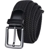 FOUORTUNATE-BEE Stoffgürtel Herren Stretchgürtel 34 mm, Geflochtener Elastikgürtel Casual Elastischer Gürtel für Jeans, Golfhosen und Freizeithosen