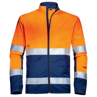 uvex suXXeed construction Bundjacke Warnfarben - körpernaher Schnitt orange/blau XS - 8826508