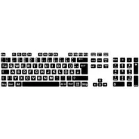 younikat Aufkleber Tastaturaufkleber Deutsch I schwarze Tastaturaufkleber mit weißen