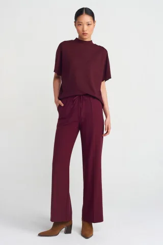 Hose mit weitem Bein aus Krepp