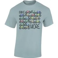 Baddery Print-Shirt Fahrrad T-Shirt: "Bike More", hochwertiger Siebdruck, aus Baumwolle