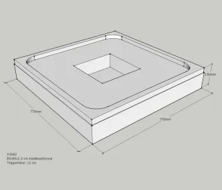 Neuesbad Wannenträger für Kaldewei Scona 800x800x23 SD24016