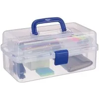 relaxdays Aufbewahrungsbox mit 9 Fächern (9 St), blau