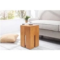 riess-ambiente Beistelltisch CASTLE 45cm braun - Mango-Massivholz, honey finish, Handgefertigt (Einzelartikel, 1-St), Kombinierbarer Couchtisch - ideal für Wohn- und Esszimmer oder Loft