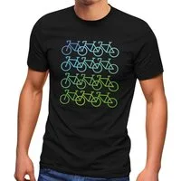 MoonWorks Print-Shirt Herren T-Shirt Fahrrad-Motiv Geschenk für Radfahrer Bike Fun-Shirt mit Print