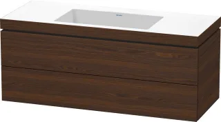 Duravit L-Cube c-bonded Set wandhängend Nussbaum gebürstet Matt 1200x480x500 mm - LC6929N6969 LC6929N6969