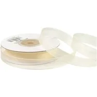 Creativery Organzaband, Organzaband 12mm x 25m Rolle Champagner