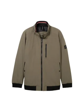 Tom Tailor - Plus Size - Jacke mit abnehmbarer Kapuze smokey olive green - Gr. - 4XL