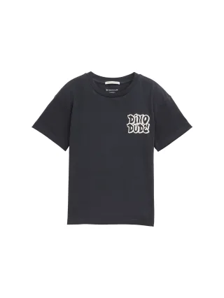tom tailor kids - Oversize T-Shirt mit Print coal grey - Gr. - 128/134