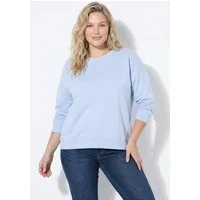 Ulla Popken Sweatshirt Long-Sweatshirt Oversized Rundhals Langarm