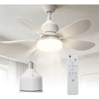 FELIXLEO Außen-Deckenleuchte Deckenventilator mit Licht Fernbedienung Dimmbar Timer 52cm