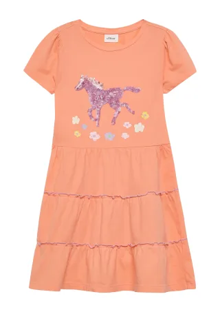 s.Oliver - Kleid orange - Gr. - 104