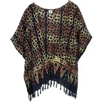 Guru-Shop Kimono Kurzer farbenfroher Sommer Kimono, Kaftan,.., alternative Bekleidung