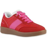 VAN HILL 21660438 KY LL1969 Damen Sneaker Red 38 Sneaker Damen Sneaker Low Schnürer Bequeme Freizeit Basic Schnür-