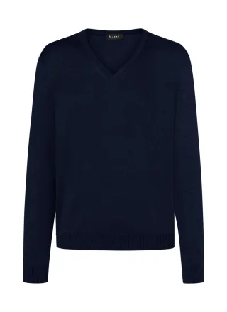 MAERZ Muenchen - Pullover V-Ausschnitt 1/1 Arm Navy - Gr. - 50