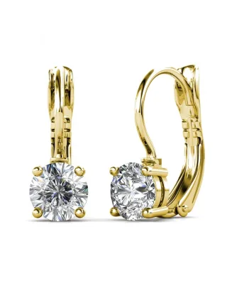 Runde Ohrringe - Gold und Kristall