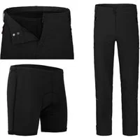 Fahrradhose PORVOO (mit gepolsterter Innenhose) Herren Radhose, robust, elastisch, Langgrößen, schwarz