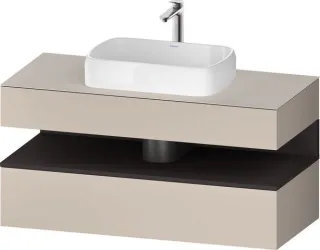 Duravit Qatego Konsolenwaschtischunterbau wandhängend Taupe Matt 1200x550x600 mm - QA4732080910010 QA4732080910010