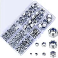 FELIXLEO Muttern Sicherungsmuttern Sortiment Edelstahl M3-M12, (200-St)
