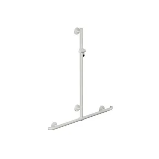 Hewi System 800 K Duschhandlauf 950.35.4209099 1100 x 812 mm, reinweiß, mit verschiebbarer Brausehalterstange